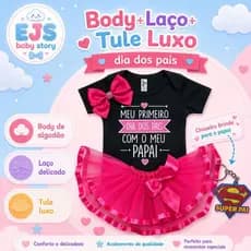 Body Bebê Dia dos Pais Menina e Menino | Temático Divertido | Presente Especial | Promoção