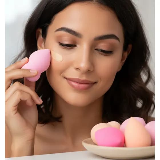 Esponja Aplicadora de Maquiagem – Modelos e Cores Variadas para Acabamento Perfeito