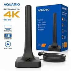 Antena Digital Interna Hdtv Omnidirecional 4k Aquario Dtv200