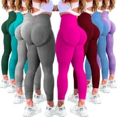 Kit Com 2 Calça Legging Feminina Academia Esportiva Fitness Cintura Alta Levanta Bumbum