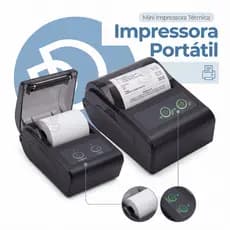 Mini Impressora Termica Bluetooth Portatil 58mm Para Recibos Cupom PDV Delivery Android
