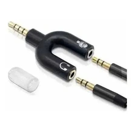 Adaptador Splitter P3 Headset Fone Microfone P2 X P3 Audio U  3,5mm 1/2