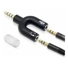Adaptador Splitter P3 Headset Fone Microfone P2 X P3 Audio U  3,5mm 1/2
