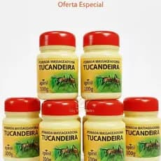 Kit com 6 Pomada Massageadora Tucanadeira Original Para Dores na Coluna e Articulações 100g- Apinil