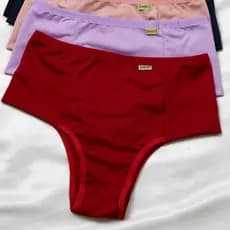 Kit 10 Cinta Modeladora Feminina Pala Dupla calcinha cintura alta Calcinha cós alto segura barriga