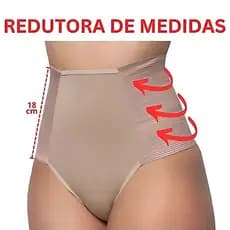 Kit Calcinhas Cinta Modeladora Compressão Cos Alto Segura Barriga Pos Parto Redutora de Medidas