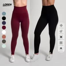 Kit Calça Leg Fitness Cintura Alta Zero Transparência Calça Legging Feminina Academia