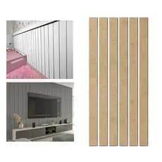 KIT 45UN Ripas 90x5 MDF CRU Madeira Ripado Shiplap Painel