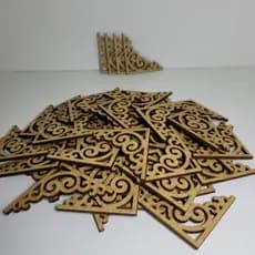 Kit Aplique Cantoneira 5x5cm mdf cru