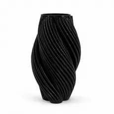 Vaso Decorativo Moderno Espiral 20cm Preto Luxo | Decoração Sala Quarto Escritório Minimalista