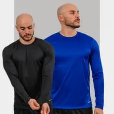 Kit 2 Camisetas com Proteção Solar Uv 50+ Camisa Termica Manga Longa Masculina Blusa segunda Pele