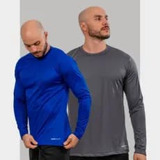 Camiseta Térmica Masculina Proteção UV 50+ Camisa Manga Longa Blusa Malha Fria Segunda Pele Unissex