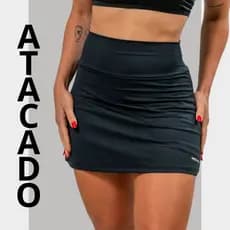 ATACADO Kit10 Short Saia Drifit Feminino Com bolso oculto Cintura alta em GRADE