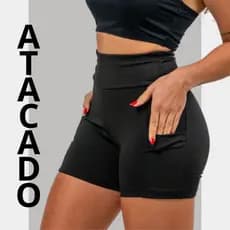ATACADO Kit10 Bermuda Feminina com bolso legging academia