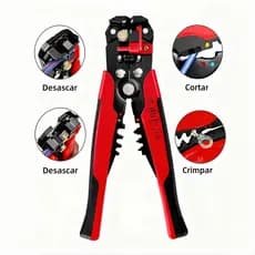 Alicate 5 em 1 para Eletricista Profissional com Descascador de Fios Cortador e Crimpador