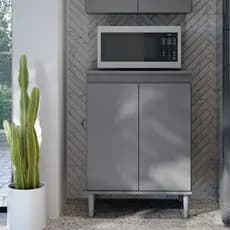 Armário Multiuso Organizador 2 Portas Para Microondas e Forno Cozinha Pequeno Com pés Várias Cores