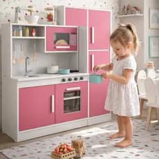 OFERTA Kit Cozinha Infantil Fogão Forno com Microondas Pia Criança Brinquedo Educativo Cores