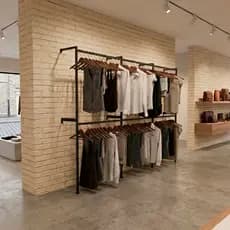 Arara Dupla 3M cabideiros | Closet Expositor e Organizador de Roupas Preto Dourado Rosê