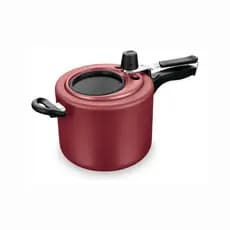 Panela de Pressao Cereja Visor de Vidro Fechamento INTERNO 4,5l Aluminio MTA - 0332