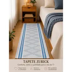 Tapete Beira Cama Zurick Moderno Confortável Decorativo 70x1.40-Zuri Decor