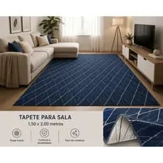Tapete Sala Jacquard Algodão 1,50x2,00 Moderno-Zuri Decor
