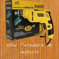 Furadeira Impacto Potente Multifuncional 127V Amarela Resistência Praticidade