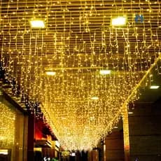 Luzes Pisca Pisca Cascata Natalina 240 Leds 4,3 Metros Decoração Festiva 220v