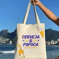 Ecobag  Praia Verão Moda Estampa Divertida Bolsa Grande Leve e Estilosa