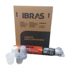 Caixa Copo Plástico Descartável Reforçado Água 180ml/ 2500un