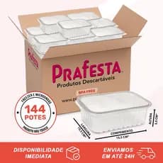 Pote Marmita Descartável 500ml PraFesta 144un Oferta Promoção Relâmpago