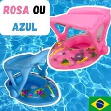 Boia Bote Bebê Cobertura Inflável Rosa Ou Azul Boia Piscina Parque aquático