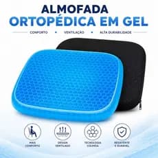 Almofada Ortopédica em Gel Colmeia Ergonômica para Cadeira Carro Escritório Home Office com Capa Antiderrapante