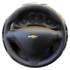 Capa de Volante Costurada Celta e Classic Com Airbag Preta Kit Completo