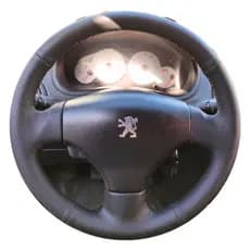 Capa de Volante Costurada Peugeot 206 207 Citroen C3 Preta