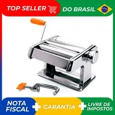 Máquina De Macarrão Cilindro Aço Inox Massa Caseira Talharim Delicimassa