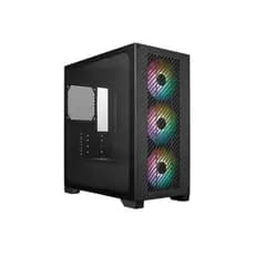 Gabinete Cooler Master Elite 301 ARGB com 3 Fans ARGB e Painel em Vidro Temperado