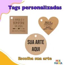 Tags Papel Kraft Personalizada/4cm/5cm/6cm/Tags Logo Personalizada/Tags Papel Kraft/Etiquetas