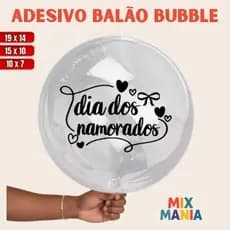 Adesivo para Bubble "DIA DOS NAMORADOS"/Vinil Bubble/Adesivo para bexiga e balão/Kit de adesivos