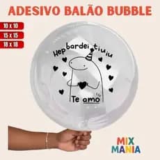 Adesivo para Bubble "HEPBARDEI TIUIU FLORK/Vinil Bubble/Adesivo para bexiga e balão/Kit de adesiv