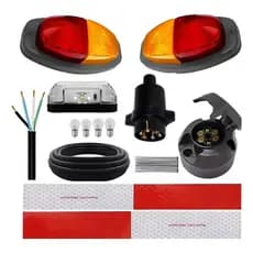Kit Elétrico Instalação Lanterna Carretinha Reboque Engate Completo Cabo 4 Metros