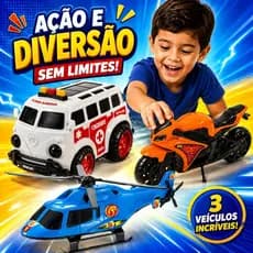 Kit Carrinho Brinquedos De Menino Moto Helicóptero Carro Brinquedos Motocicleta Brinquedo Infantil