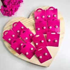 Kit 12 pares de Brinco Pérola Femininos Delicados Lembrancinha Madrinha Noiva Festa de Casamento