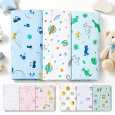 Cueiro Estampado Flanelado Bebê Kit 3 Unidades 80X50CM Papi