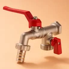 Torneira de Metal Cromado com 2 Saídas Ideal para Lavanderia, Tanque e Máquina de Lavar 1/2" e 3/4"