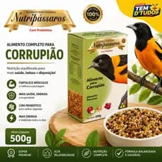 Ração Nutri Corrupião Nutripássaros 500g Alimento Super Premium