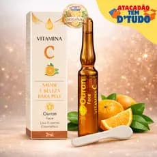 Vitamina C Facial 2ml Ouran Arovitel Ampola Anti-Manchas E Pele Mais Iluminada Em 7 Dias