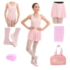 Kit Completo Ballet Adulto Balé Uniforme 6 Peças C/ Bolsa