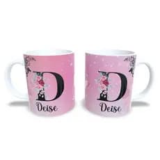 Caneca Personalizada com nome e a Letra inicial