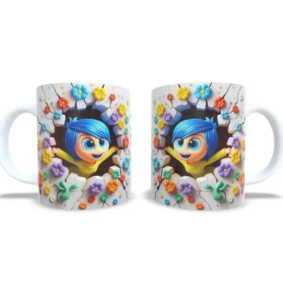 KIT 8 UNIDADES Caneca personalizada divertidamente 2 Efeito 3D