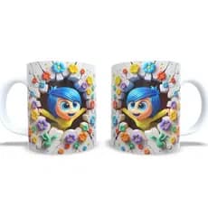 KIT 8 UNIDADES Caneca personalizada divertidamente 2 Efeito 3D